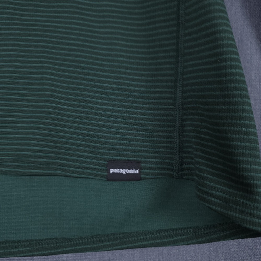 Patagonia Capilene 2 Lightweight Baselayer Mens XL Green Striped Polartec Crew - Picture 4 of 8